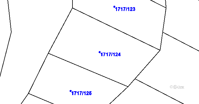 Parcela st. 1717/124 v KÚ Tovačov, Katastrální mapa