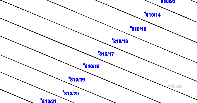 Parcela st. 810/17 v KÚ Tovačov, Katastrální mapa