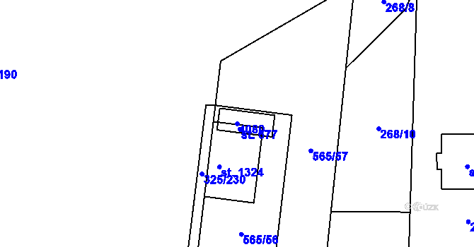 Parcela st. 4080 v KÚ Tovačov, Katastrální mapa