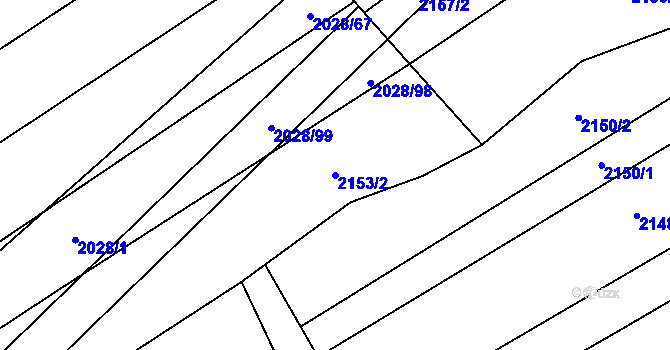 Parcela st. 2153/2 v KÚ Traplice, Katastrální mapa