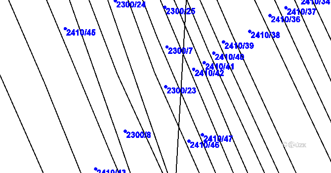 Parcela st. 2300/23 v KÚ Traplice, Katastrální mapa