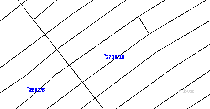 Parcela st. 2720/29 v KÚ Traplice, Katastrální mapa