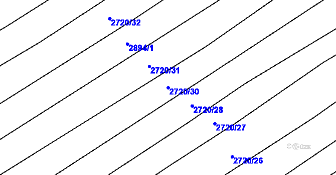 Parcela st. 2720/30 v KÚ Traplice, Katastrální mapa