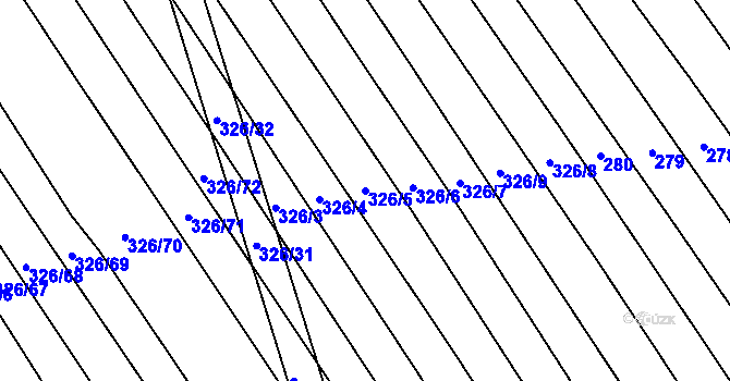 Parcela st. 326/5 v KÚ Traplice, Katastrální mapa