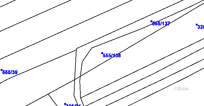 Parcela st. 555/138 v KÚ Traplice, Katastrální mapa