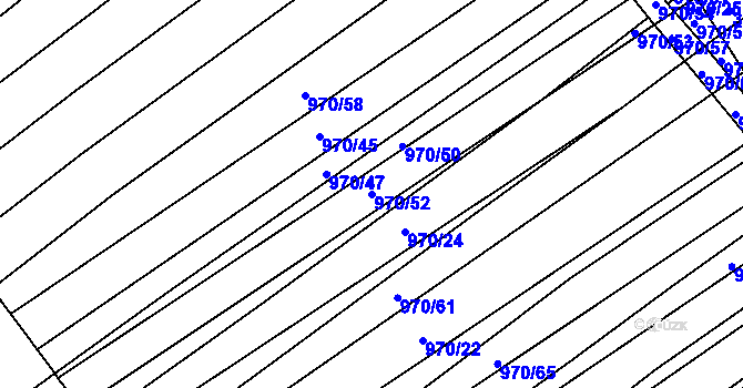 Parcela st. 970/52 v KÚ Traplice, Katastrální mapa