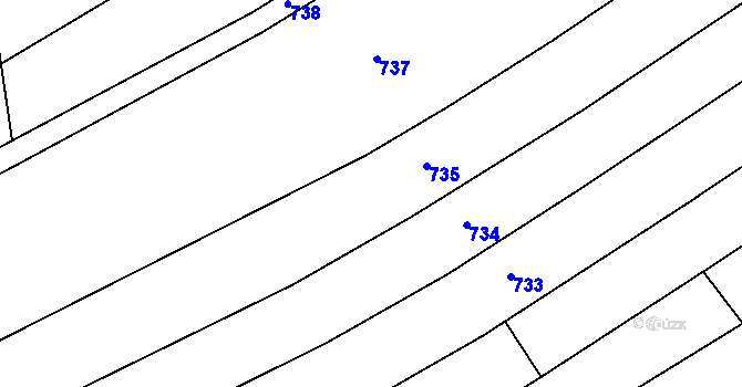 Parcela st. 375 v KÚ Trboušany, Katastrální mapa