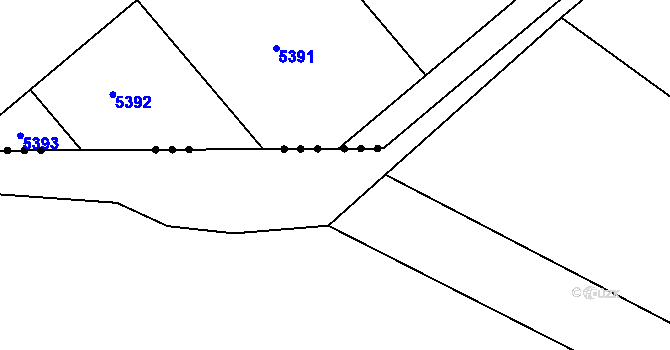 Parcela st. 593/2 v KÚ Trboušany, Katastrální mapa