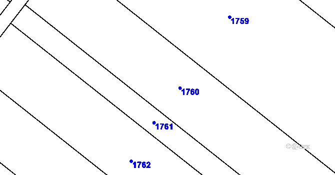 Parcela st. 486/30 v KÚ Trboušany, Katastrální mapa