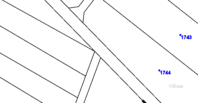 Parcela st. 582/2 v KÚ Trboušany, Katastrální mapa