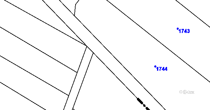 Parcela st. 582/3 v KÚ Trboušany, Katastrální mapa