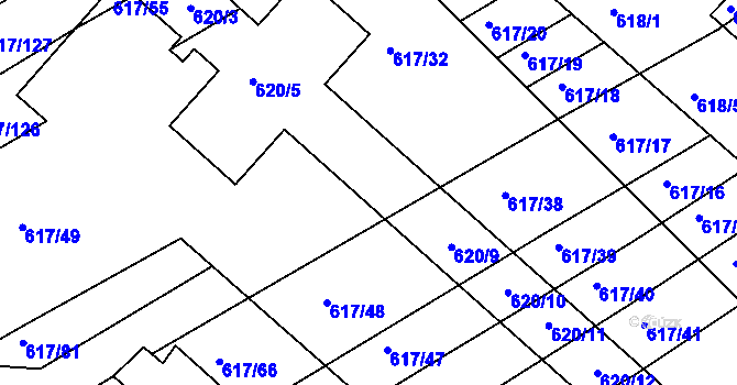 Parcela st. 620/8 v KÚ Trboušany, Katastrální mapa