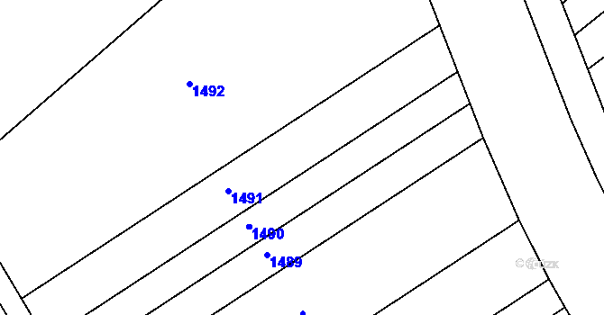 Parcela st. 508/43 v KÚ Trboušany, Katastrální mapa