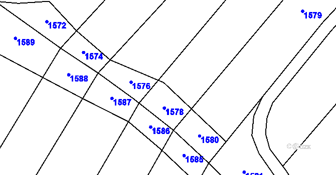 Parcela st. 499/7 v KÚ Trboušany, Katastrální mapa