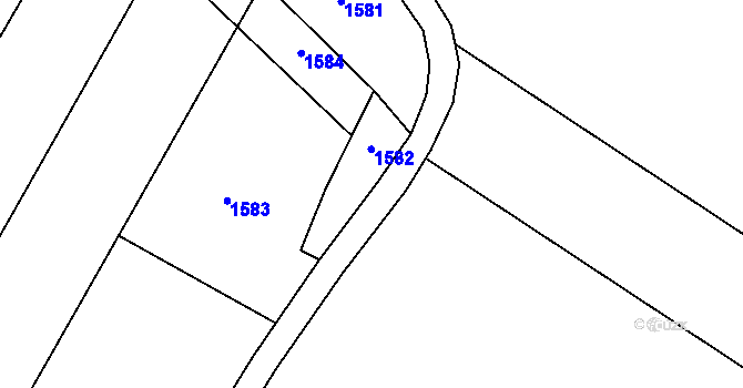 Parcela st. 499/11 v KÚ Trboušany, Katastrální mapa