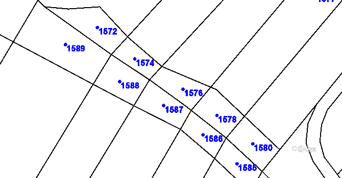 Parcela st. 500/3 v KÚ Trboušany, Katastrální mapa