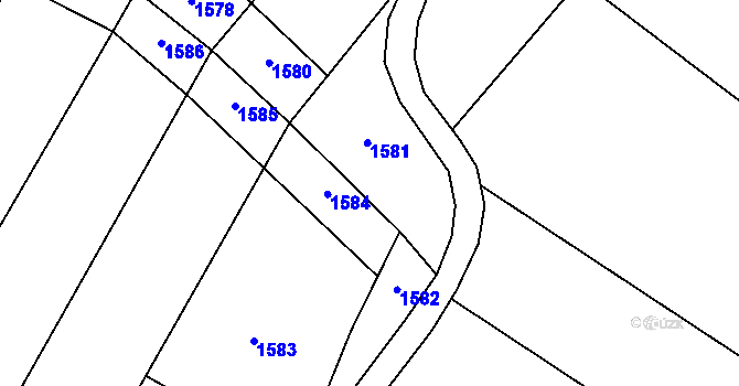 Parcela st. 500/7 v KÚ Trboušany, Katastrální mapa