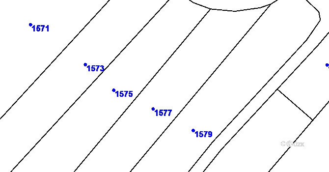 Parcela st. 494/12 v KÚ Trboušany, Katastrální mapa