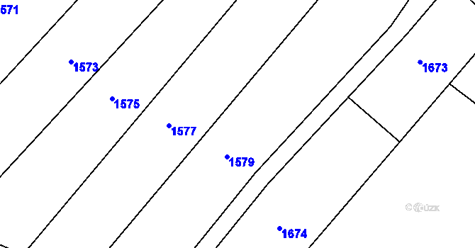 Parcela st. 494/13 v KÚ Trboušany, Katastrální mapa