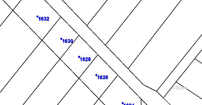 Parcela st. 485/28 v KÚ Trboušany, Katastrální mapa