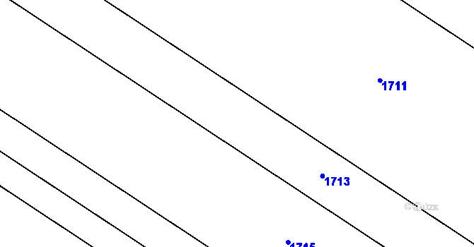 Parcela st. 483/71 v KÚ Trboušany, Katastrální mapa