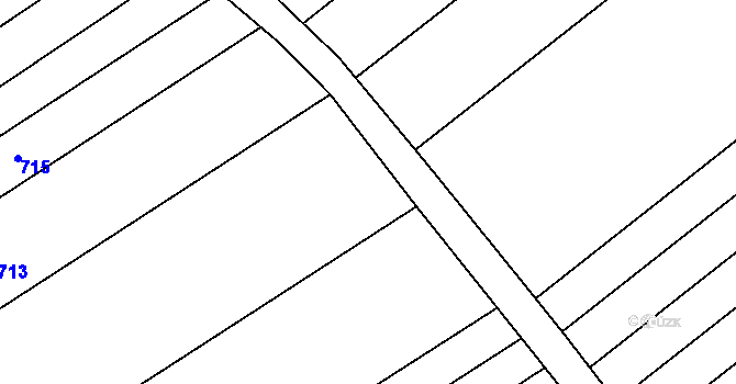 Parcela st. 408/2 v KÚ Trboušany, Katastrální mapa