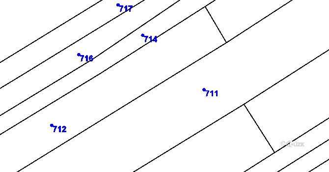 Parcela st. 407/2 v KÚ Trboušany, Katastrální mapa