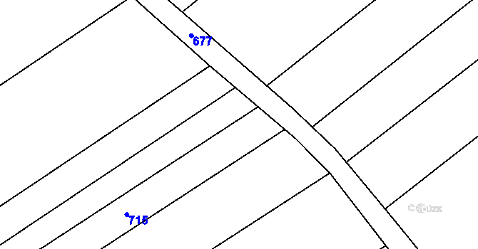 Parcela st. 402/2 v KÚ Trboušany, Katastrální mapa