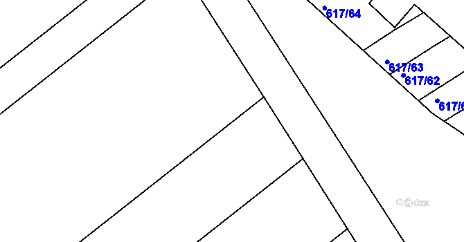 Parcela st. 631/21 v KÚ Trboušany, Katastrální mapa