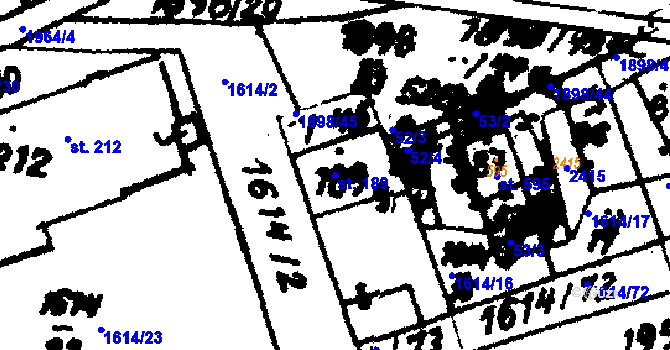 Parcela st. 189 v KÚ Trhová Kamenice, Katastrální mapa