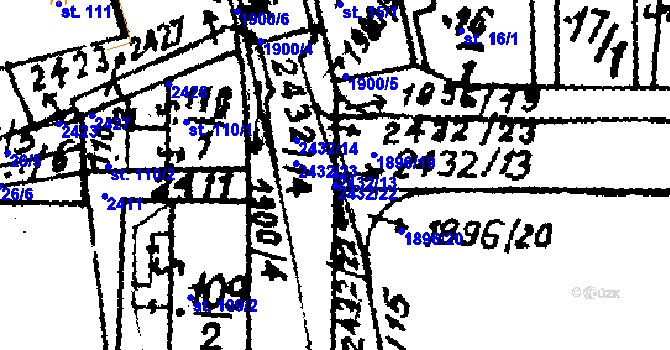 Parcela st. 2432/13 v KÚ Trhová Kamenice, Katastrální mapa