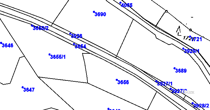 Parcela st. 3914 v KÚ Trhová Kamenice, Katastrální mapa