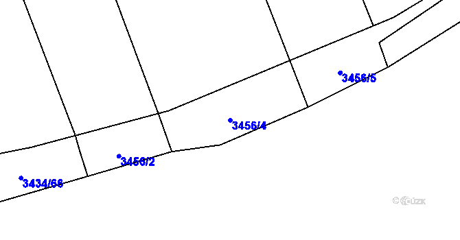 Parcela st. 3456/4 v KÚ Trhové Sviny, Katastrální mapa