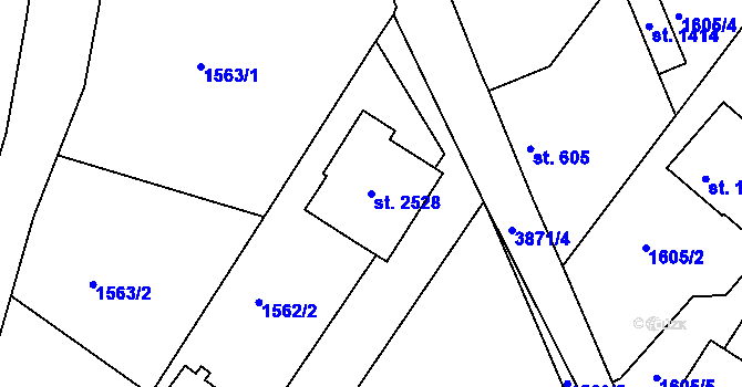 Parcela st. 2528 v KÚ Trhové Sviny, Katastrální mapa