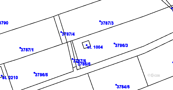 Parcela st. 1004 v KÚ Trhové Sviny, Katastrální mapa
