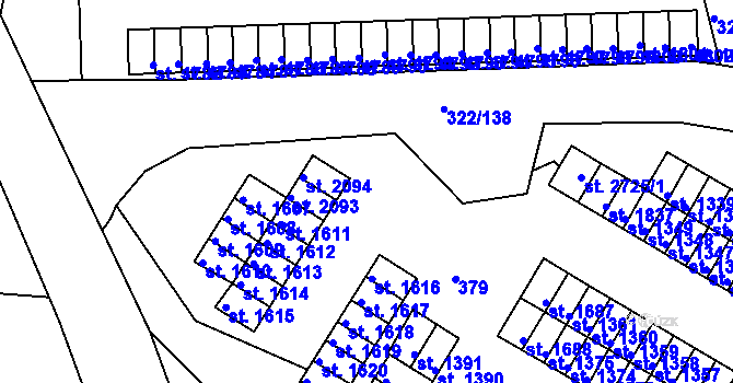 Parcela st. 380/3 v KÚ Trhové Sviny, Katastrální mapa