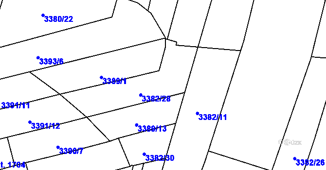 Parcela st. 3409/10 v KÚ Trhové Sviny, Katastrální mapa