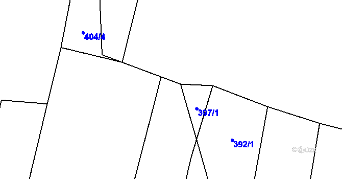Parcela st. 393/11 v KÚ Bukvice u Trhových Svinů, Katastrální mapa