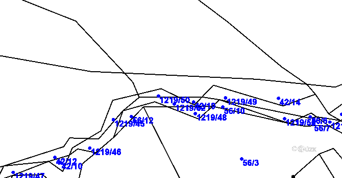 Parcela st. 42/15 v KÚ Bukvice u Trhových Svinů, Katastrální mapa
