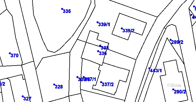 Parcela st. 336 v KÚ Trhový Štěpánov, Katastrální mapa