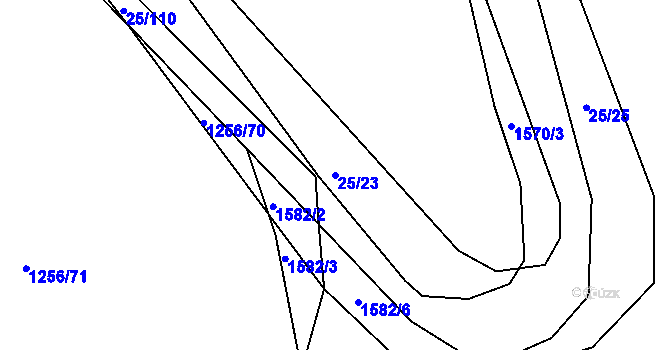 Parcela st. 25/23 v KÚ Trhový Štěpánov, Katastrální mapa