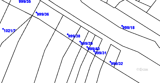 Parcela st. 999/39 v KÚ Trhový Štěpánov, Katastrální mapa