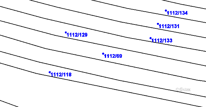 Parcela st. 1112/69 v KÚ Trhový Štěpánov, Katastrální mapa