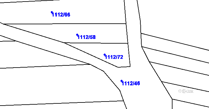 Parcela st. 1112/72 v KÚ Trhový Štěpánov, Katastrální mapa