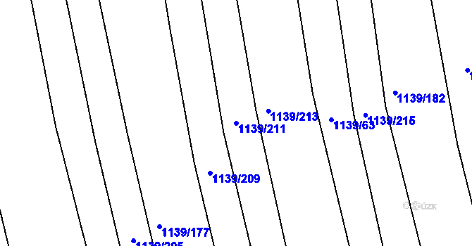 Parcela st. 1139/211 v KÚ Trhový Štěpánov, Katastrální mapa
