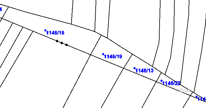 Parcela st. 1146/19 v KÚ Trhový Štěpánov, Katastrální mapa
