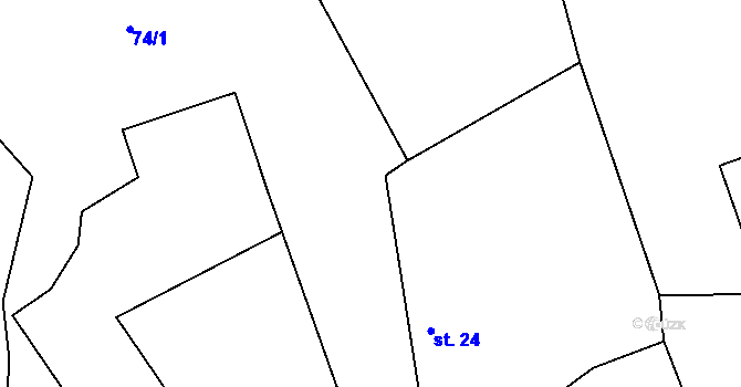 Parcela st. 78/3 v KÚ Trnava, Katastrální mapa