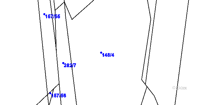 Parcela st. 148/4 v KÚ Trnava, Katastrální mapa