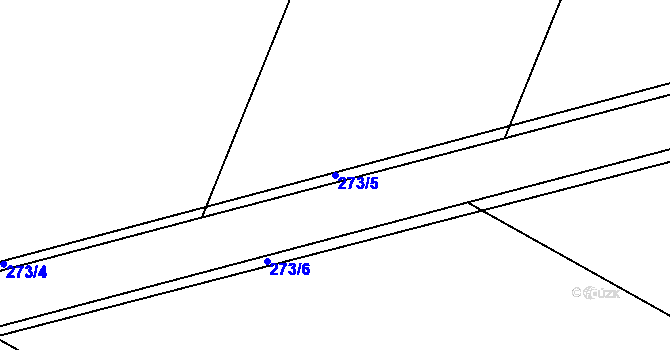 Parcela st. 273/5 v KÚ Trnava, Katastrální mapa