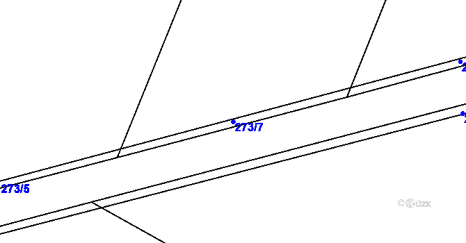 Parcela st. 273/7 v KÚ Trnava, Katastrální mapa